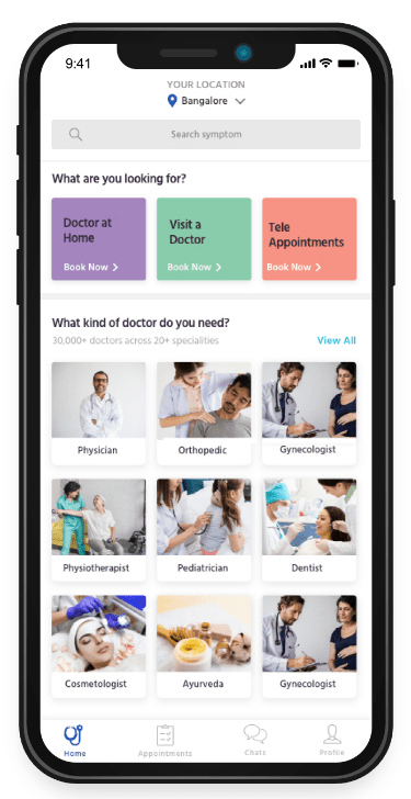 Healthcare Mobile App Development VaidG - Custom Healthcare Mobile App Development Services Healthcare mobile app development home screen