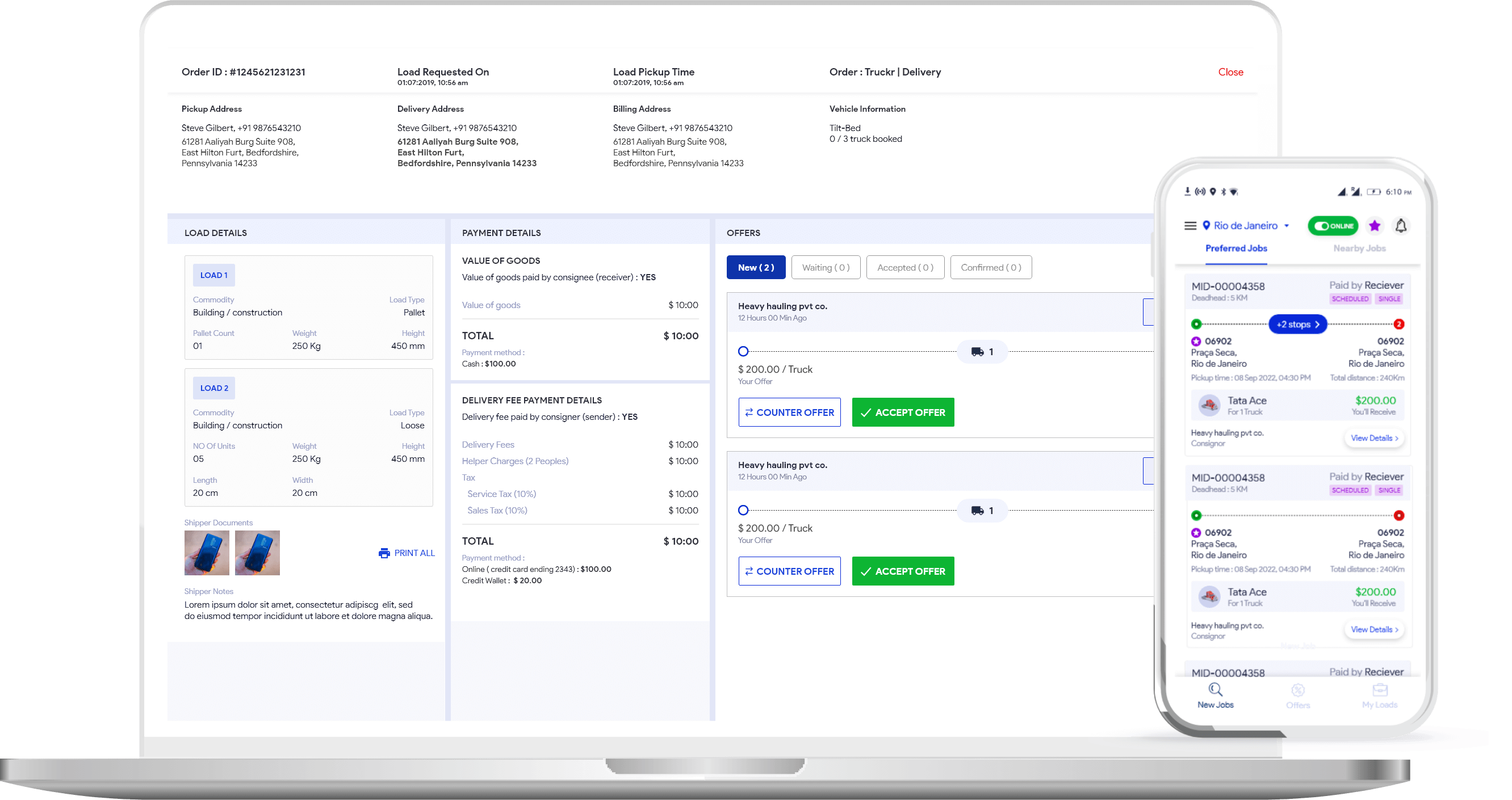 trucker path clone Best Trucker Path Clone White Label Load Board Software – Loadup | Appscrip freight management system software