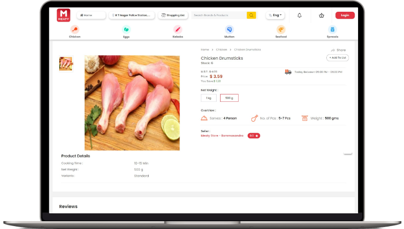 licious clone Licious Clone Meat Delivery App Software - MEATY