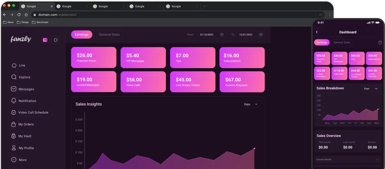 fancentro clone Fancentro Clone, Unique Subscription-Based Social Media App