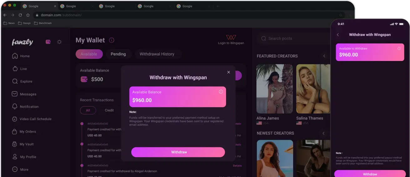 fancentro clone Fancentro Clone, Unique Subscription-Based Social Media App